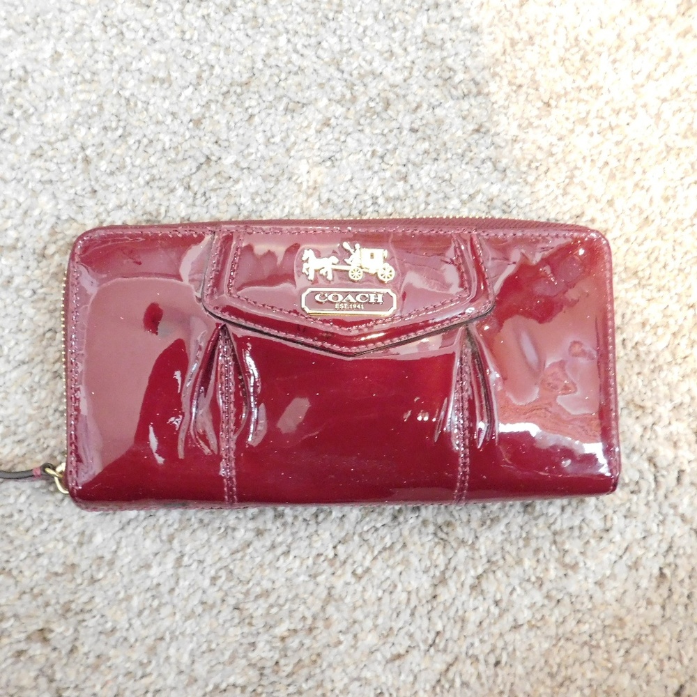 Red Leather Coach Wallet